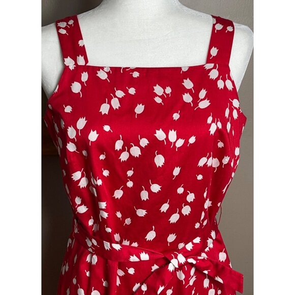 Liz Claiborne Dress Summer Maxi Bright Modest Square Neckline Elegant Womens 6 - Picture 2 of 12